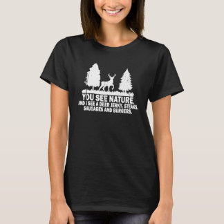 Vintage Deer Hunting     I See A Deer Jerkey Men T-Shirt
