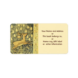 Vintage Deer Rabbit Chestnut Tree 1902 Label