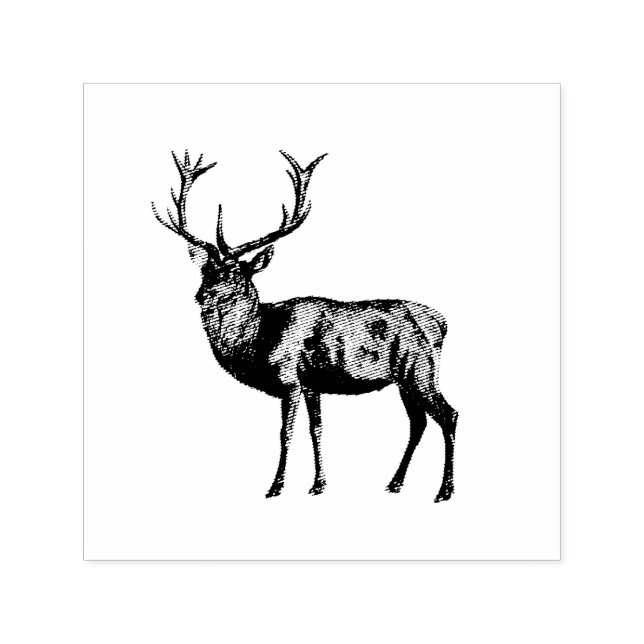 VINTAGE DEER RUBBER STAMP (Design)