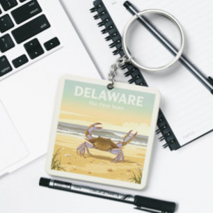 Vintage Delaware Keychain