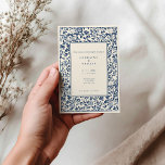 Vintage Delftware style Blue cream Floral wedding Invitation<br><div class="desc">Celebrate your special day with this elegant floral wedding design, featuring a classic floral blue and cream colour scheme. The intricate floral border adds a touch of timeless sophistication, perfect for couples looking to evoke a traditional and graceful aesthetic for their big day. Ideal for garden weddings or vintage-themed ceremonies,...</div>