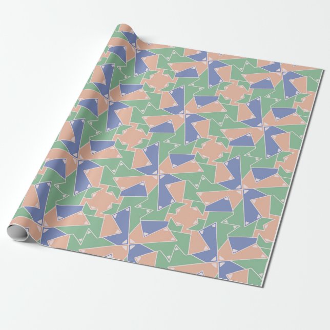 Vintage Delicate Blush Patterns Wrapping Paper (Unrolled)