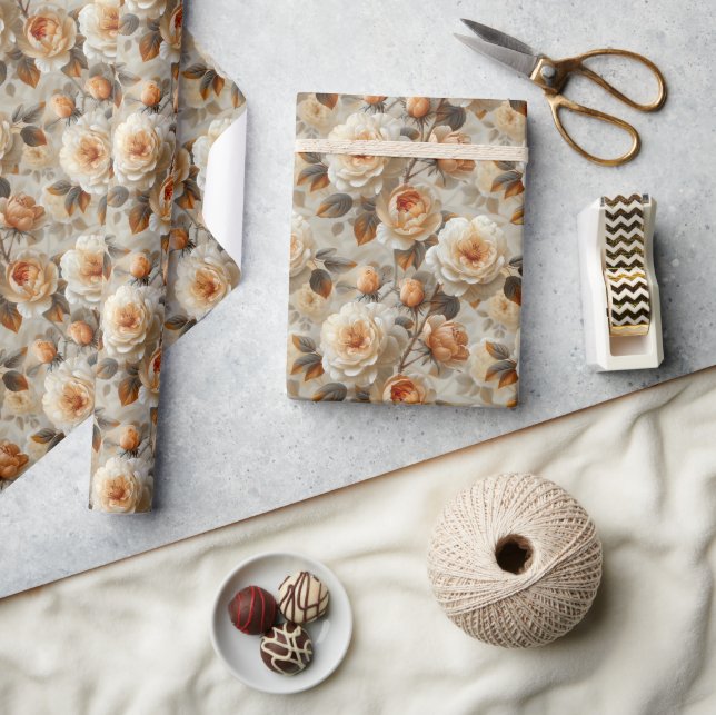 Vintage delicate floral pattern. wrapping paper (Crafts)