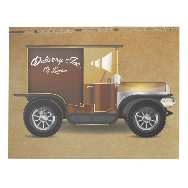 Vintage Delivery Van Notepad (Front)