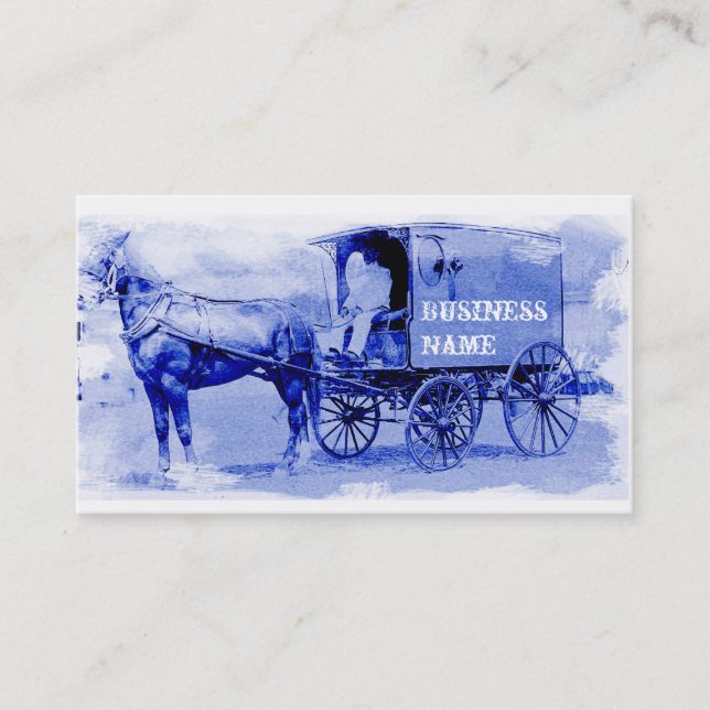 Vintage Delivery Wagon Business Card (Front)