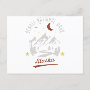 Vintage Denali National Park Alaska Postcard