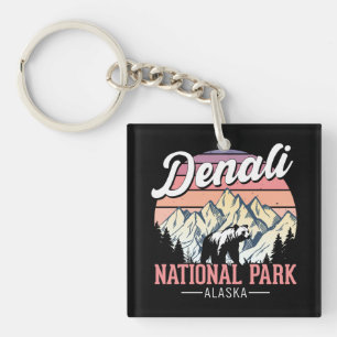 Vintage Denali National Park – Alaska Travel Keychain
