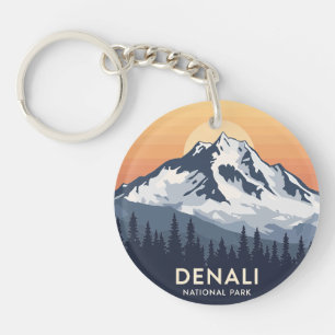 Vintage Denali National Park Keychain