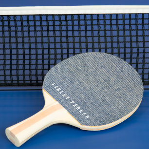 Vintage Denim Blue Jeans Look Ping Pong Paddle