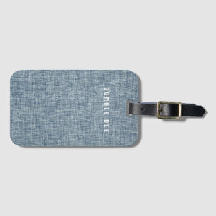 Vintage Denim Blue Jeans Look Printed Luggage Tag