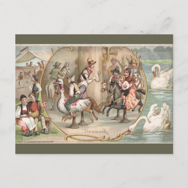 Vintage Denmark Postcard (Front)