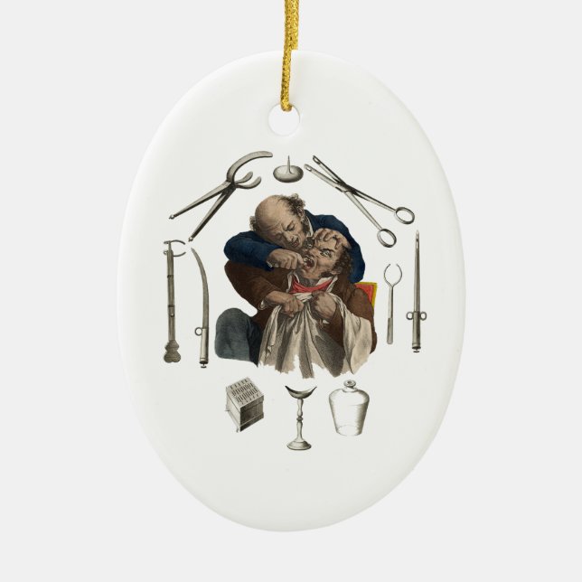 vintage dentist gifts ceramic ornament (Front)