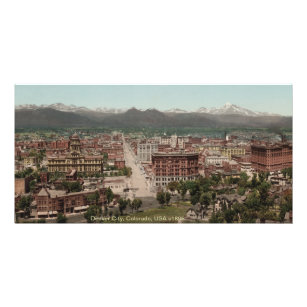 Vintage Denver panorama, Colorado USA 1895 Card