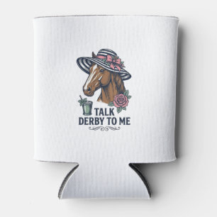 Vintage Derby Horse Hat Talk Derby To Me Design Can Cooler