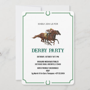 Vintage Derby Horse Racing Party Invite