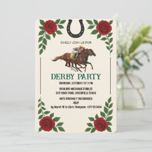 Vintage Derby Horse Racing Party Invite