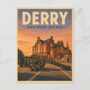 Vintage Derry Northen Ireland gifts and souvenirs Postcard