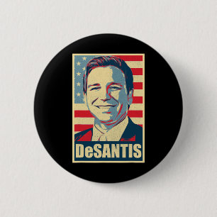 Vintage Desantis Poster Republican President Flori 2 Inch Round Button