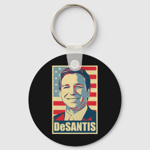 Vintage Desantis Poster Republican President Flori Keychain