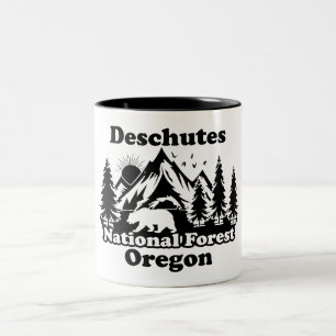 Vintage Deschutes National Forest Oregon Two-Tone Coffee Mug