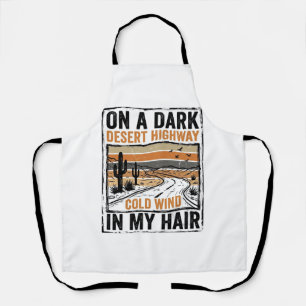 Vintage Desert Highway Wind Graphic T-Shirt Design Apron
