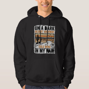 Vintage Desert Highway Wind Graphic T-Shirt Design Hoodie