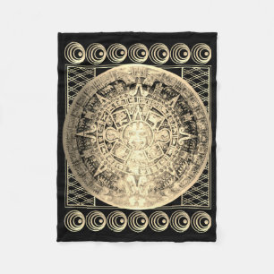 Vintage Design Aztec Calendar Blanket