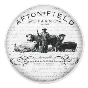 Vintage Design Door or Drawer Handles Ceramic Knob