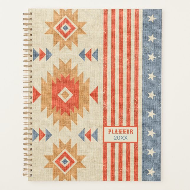 Vintage design in native Americans style. Planner (Front)
