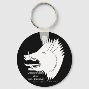 Vintage design-Otelfingen Coat of Arms" Keychain