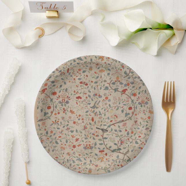 Vintage design paper plates (Wedding)