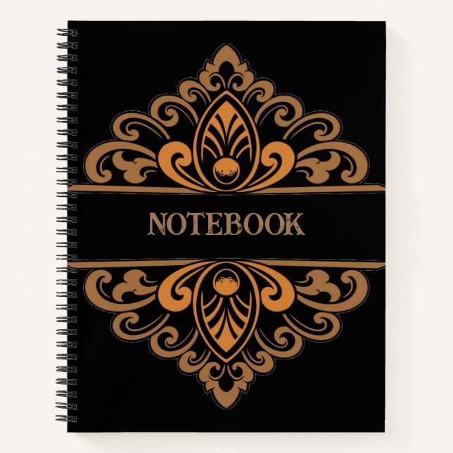 Vintage Design Spiral Notebook (Front)