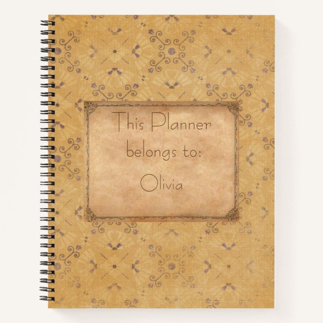 Vintage Design with Retro Pattern Notebook (Front)