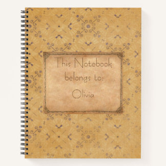 Vintage Design with Retro Pattern Notebook