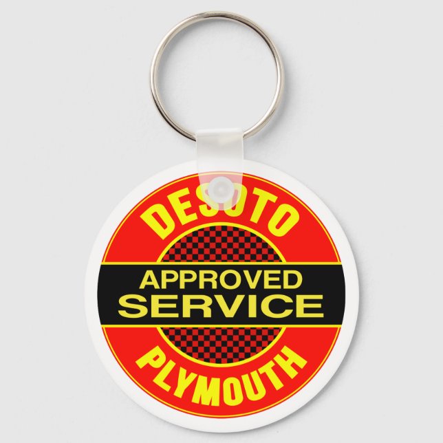 Vintage DeSoto service sign Keychain (Front)