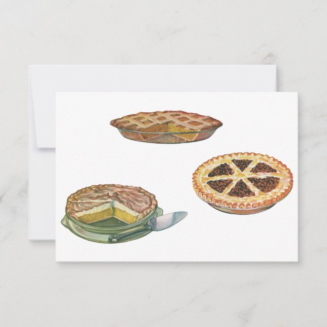 Vintage Desserts, Thanksgiving Pies, Pecan Pumpkin (Front)