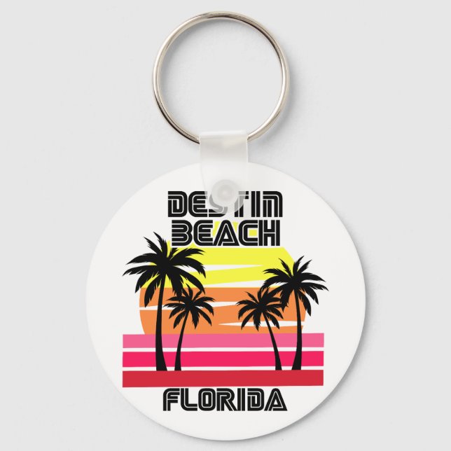 Vintage Destin Beach Florida Keychain (Front)