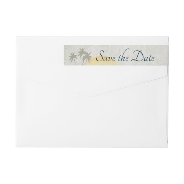 Vintage Destination Save the Date Address Label (Back)