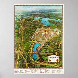 Vintage Detailed New York Map Poster
