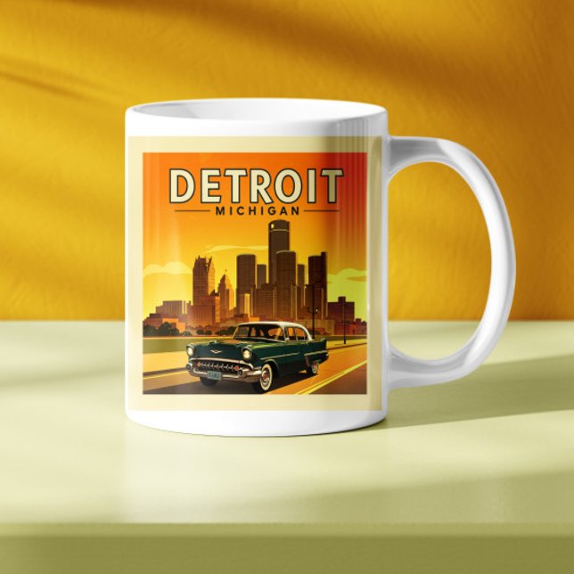 Vintage Detroit Michigan Coffee Mug (Creator Uploaded)