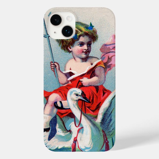 Vintage Devil Child & Swan Case-Mate iPhone Case (Back)