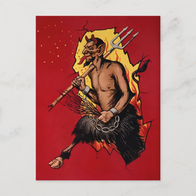 Vintage Devil Krampus Postcard (Front)