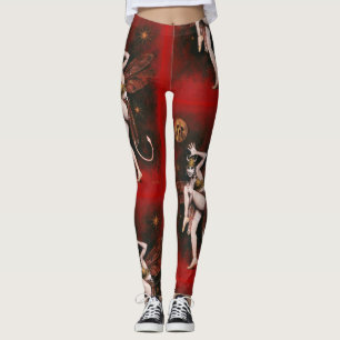 Vintage Devil Lady Dancer Leggings gothiques