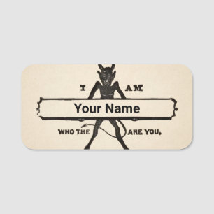 Vintage Devil  Name Tag