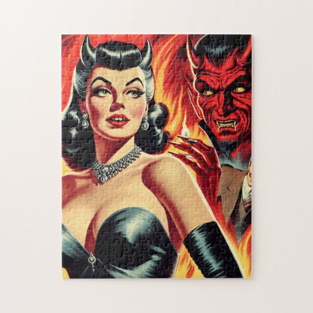 Vintage Devilish Pin-up Jigsaw Puzzle (Vertical)