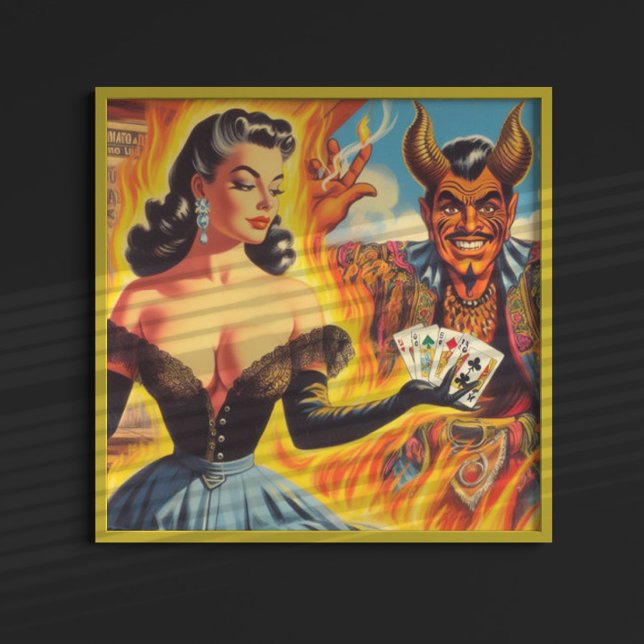 Vintage Devilish Pin-up Poster (Creator Uploaded)