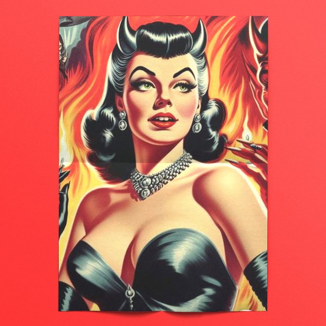 Vintage Devilish Pin-up Tissue Paper (Creator Uploaded)