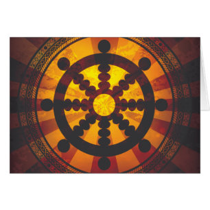 Vintage Dharma Wheel Print