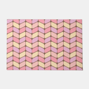 Vintage Diagonal Rectangles Ice Cream Doormat