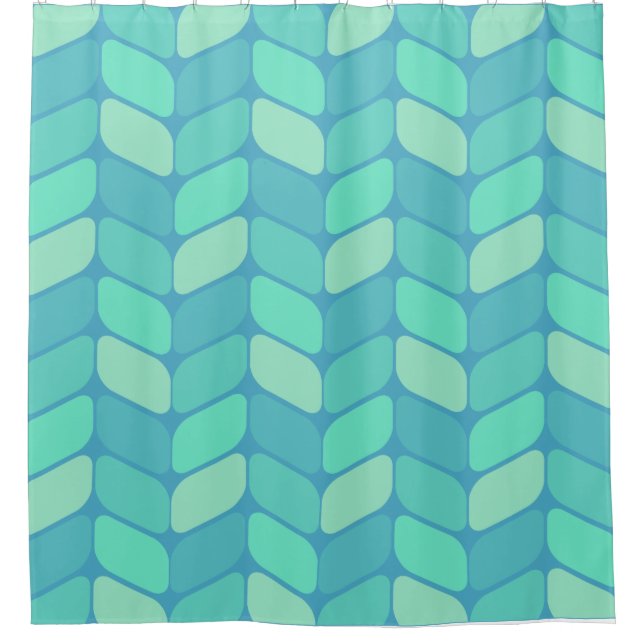 Vintage Diagonal Rectangles Ocean Green (Front)